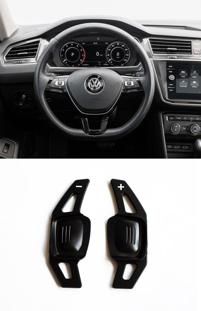 Pinalloy Black DSG Paddle Shifter Extension for Volkswagen VW Tiguan L  Teramont PHIDEON C-TREK