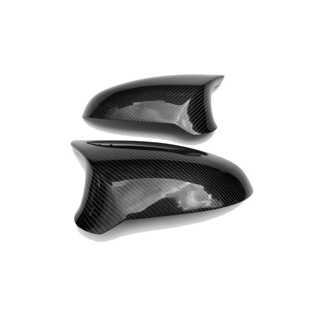 (Set of 2) Pinalloy Carbon Fiber Replacement Side Door Mirror Cover Caps for BMW Bimmer M3 M4 F80 F82 F83 - Pinalloy Online Auto Accessories Lightweight Car Kit 