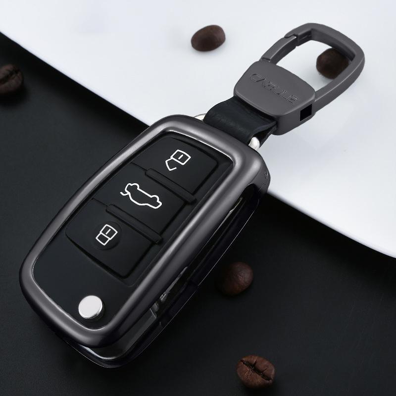 Aluminum Remote Flip Key Cover Case Skin Shell for Audi A3 A4 TT - Pinalloy Online Auto Accessories Lightweight Car Kit 