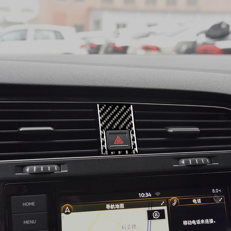 Autocollant intérieur voiture 1 kit accessoires fibre de carbone  autocollants r