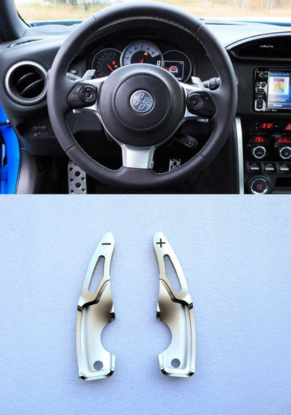 Aluminum Silver DSG Paddle Shift Extensions for Toyota GT86 Subaru BRZ 2017-2019 - Pinalloy Online Auto Accessories Lightweight Car Kit 