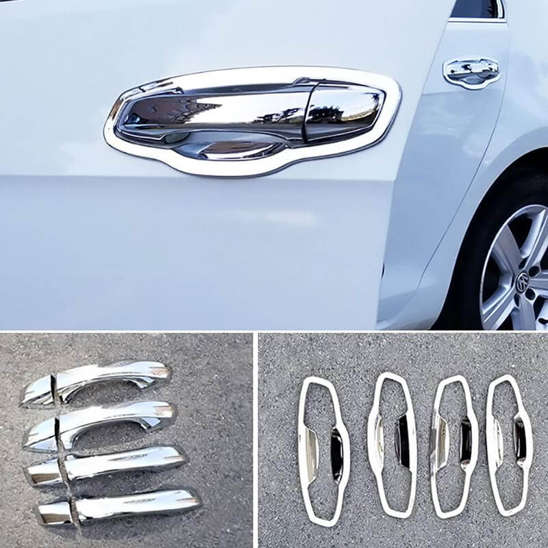 (Set of 4) Pinalloy ABS Side Door Handle Trim For Volkswagen MK7 MK7.5 Golf7 R GTI - Pinalloy Online Auto Accessories Lightweight Car Kit 
