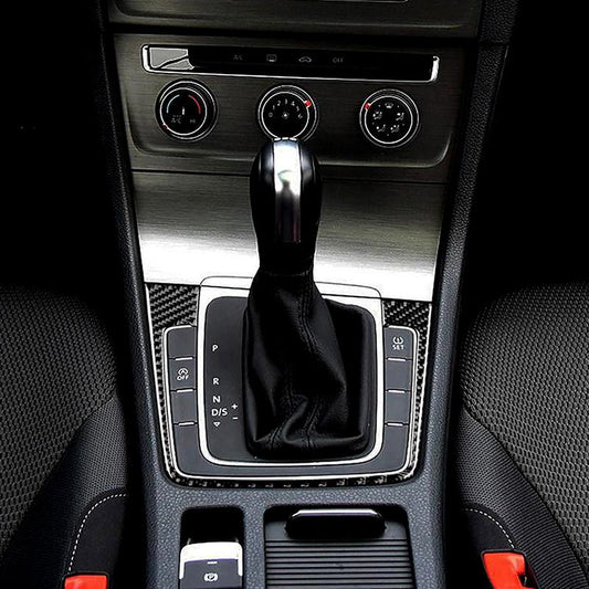 Pinalloy Carbon Fiber Gear Panel Sticker DSG Decal For Volkswagen VW Golf MK7 GTI (Only fit for left hand drive) (Solid) - Pinalloy Online Auto Accessories Lightweight Car Kit 