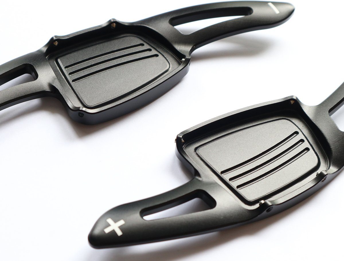 Aluminum DSG Paddle Shift Extensions for Automatic Audi A/S/Q Series TT TTS (Black) - Pinalloy Online Auto Accessories Lightweight Car Kit 