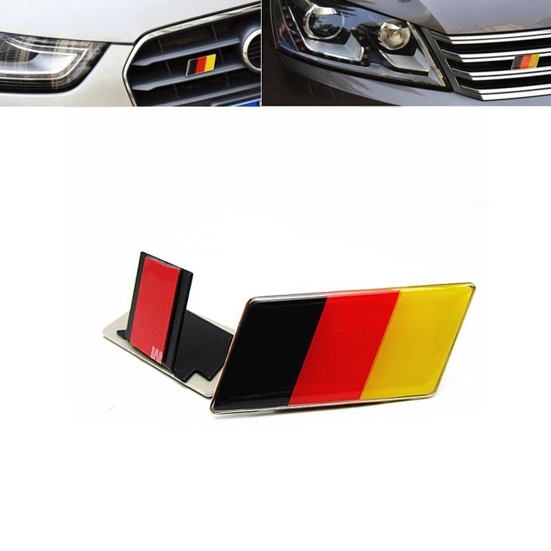 Emblem Grille Germany Flag Badge For VW Models - Pinalloy Online Auto Accessories Lightweight Car Kit 