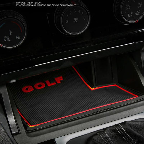Rubber Made Non-Slip Mats Inner Cup Slot for Golf MK7 2014-17 - Pinalloy Online Auto Accessories Lightweight Car Kit 