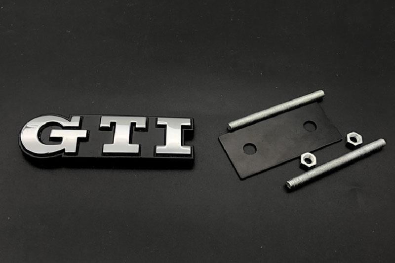 Metal ABS Grill 3D GTI Wording Frame Emblem