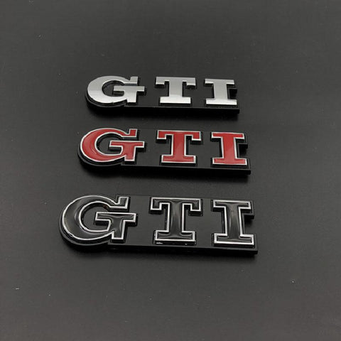Metal ABS Grill 3D GTI Wording Frame Emblem