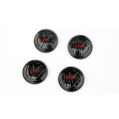 Pinalloy Black Wheel Hub Caps Emblem Badge Sticker for VW Golf MK7 MK7.5