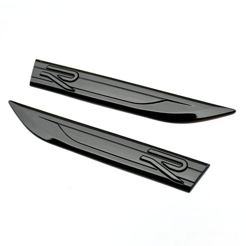 (Set of 2) Pinalloy ABS Stickers Blade Side Mark Emblem with New R Wording