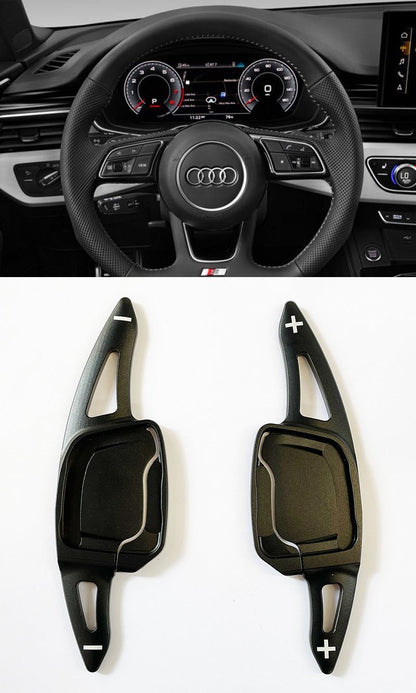 Pinalloy Black Metal Steering Wheel Paddle Shifter Extension for New Audi 2019+ A3A4A5