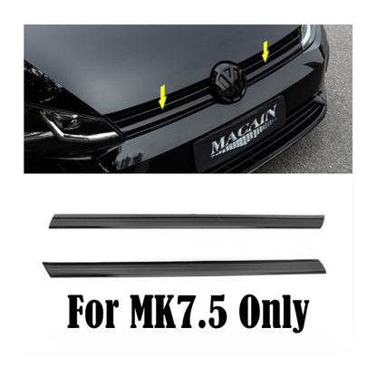 Pinalloy Glossy Black Front Frame Grill ABS Sticker Line Liner For VW MK7.5 2018+