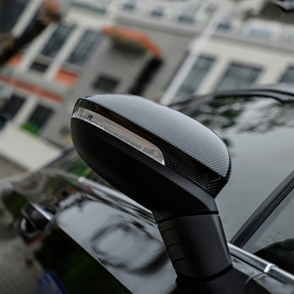 Pinalloy Regular Real Carbon Fiber Made Side Door Mirror Cover Cap For Golf Mk8 2020+