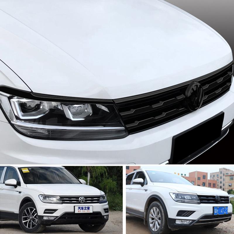 Pinalloy ABS Made Black Front Grill Frame Sticker for VW Tiguan 2017 - 2020