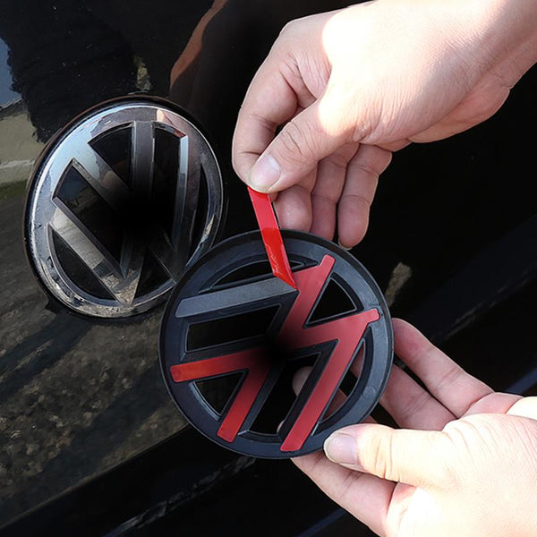 ABS Made Front Black Emblem Badge Stickers For 2019 - 2021 VW Sagitar