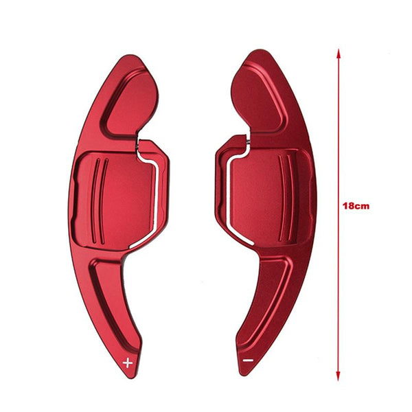 Pinalloy Red Steering Paddle Shifter Extension for Audi 2008-18 A3 A4 A5 A6 A7 (Multi version [flat and curved])