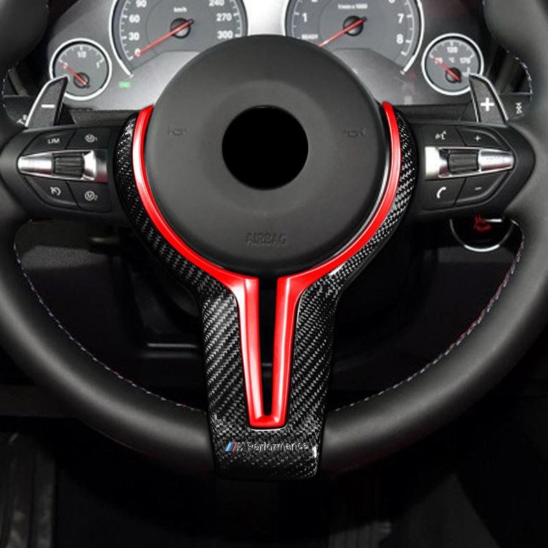 Pinalloy Carbon Fiber Steering Wheel Trim for Bimmer M Series M2 F80 F82 F10 F06 F12 F13 F15 F16
