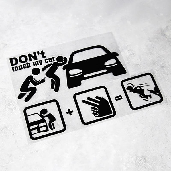 Pinalloy Gag Sticker "Don't Touch My Car"