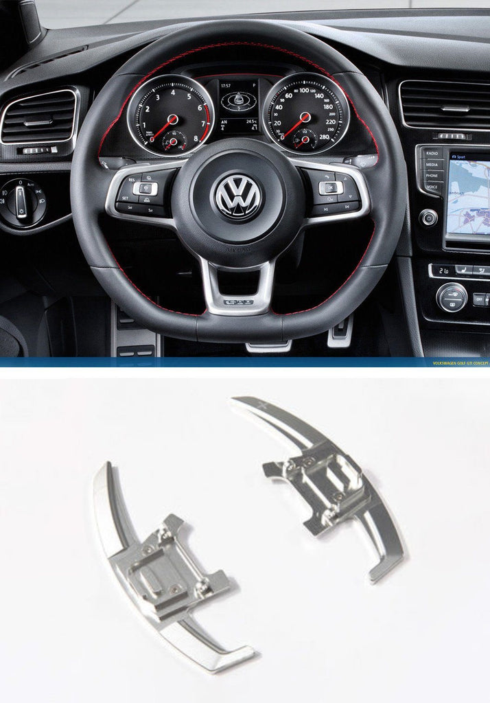 AMTXalo Autozubehör Lenkrad Shift Paddle Shifter Verlängerung, Für VW Gold  7 7.5 MK7 MK7.5 Tiguan Passat B8
