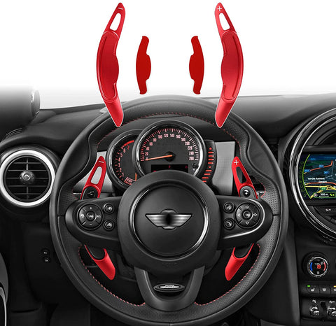 Pinalloy Metal Steering Wheel Paddle Shifter Extension for MINI Cooper 3rd Gen F54 F55 F56 F57, Gen2 F60 Countryman