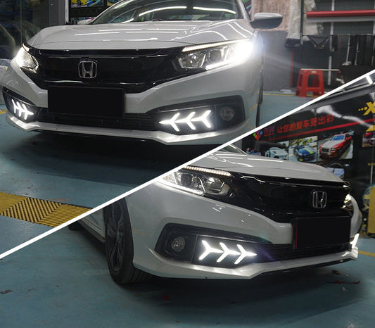 LED Daytime Running Lights DRL With Turn Signal Light for Honda Civic 2019-2021