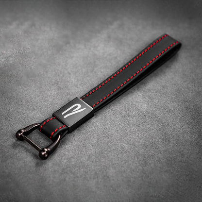 Portachiavi in ​​vera pelle cucita Pinalloy per VW GTI Type R