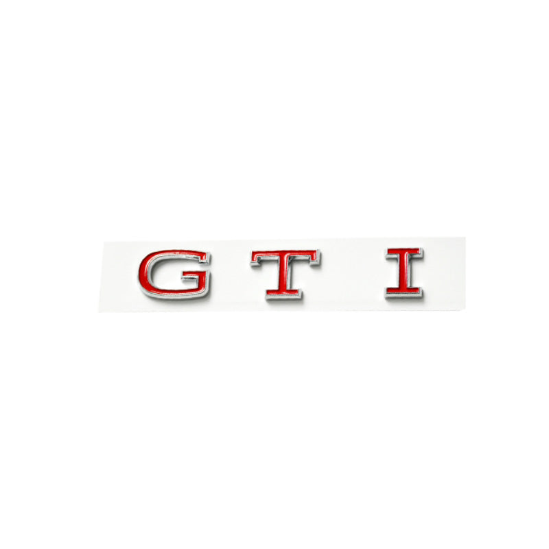 MK8 Style GTI Wording Emblem Chrome Stickers Mark Metal Lappet Decals Labeling