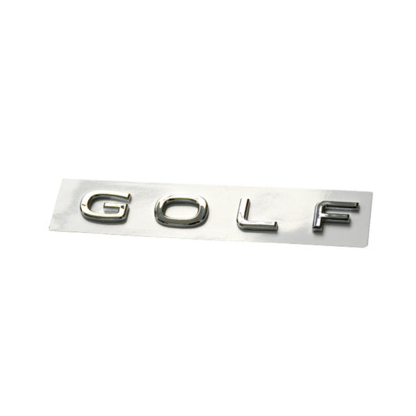 MK8 Style GOLF Wording Emblem Chrome Stickers Mark Metal Lappet Decals Labeling