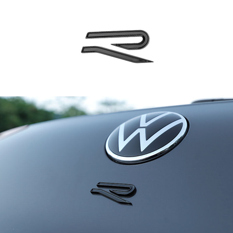 MK8 Style R Wording Emblem Chrome Stickers Mark Metal Lappet Decals Labeling