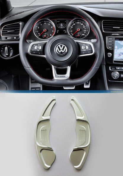 Pinalloy Silver Steering Paddle Shifter Extension VW Golf MK7 Scirocco GTi R - Pinalloy Online Auto Accessories Lightweight Car Kit 