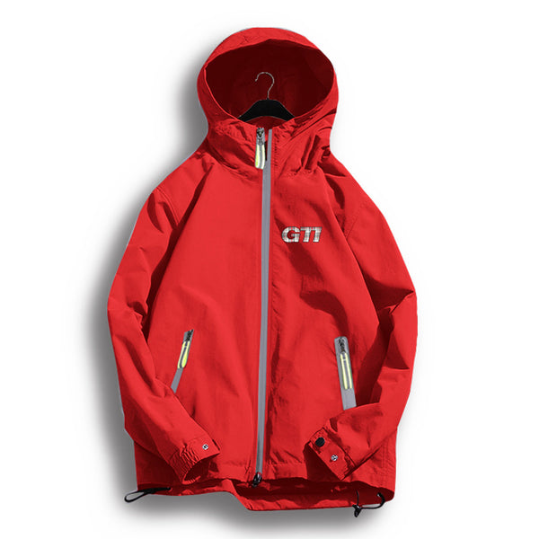 GTI Hooded Jacket Hoddie men's Cardigan Jacket (V1 Red)