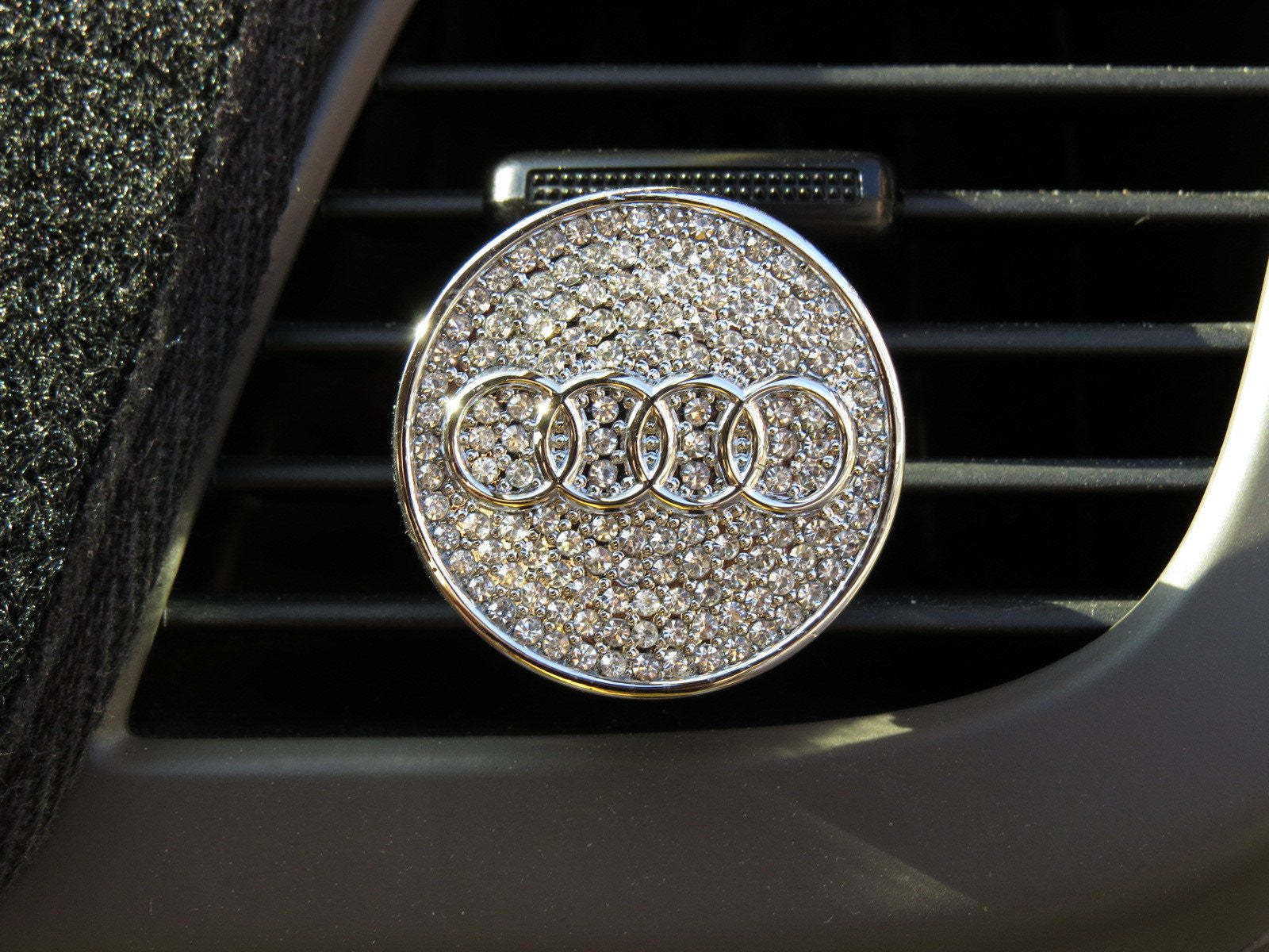 Pinalloy Car Air Freshener Fragrance Perfume with Audi Emblem Logo - Pinalloy Online Auto Accessories Lightweight Car Kit 