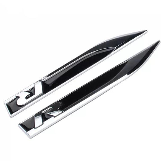 Pinalloy Emblem Chrome Stickers Motion Blade Side Mark Metal Labeling for Golf R MK6 7 7.5 - Pinalloy Online Auto Accessories Lightweight Car Kit 