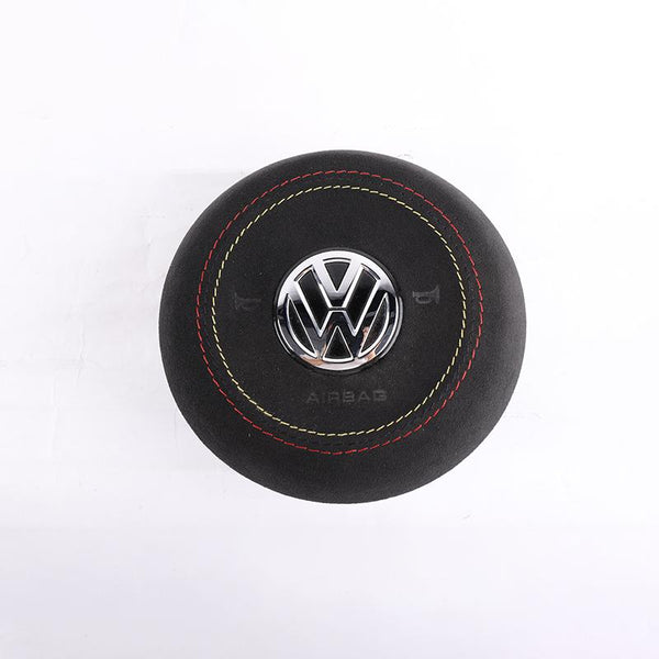 Pinalloy Alcantara Steering Wheel Airbag Cover for VW Golf MK7/7.5 GTI/R (Germany Flag Style)