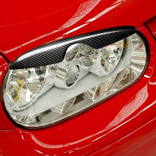 (Set of 2) Real Carbon Fiber Headlight Eyelids Compatible with MK4 Models