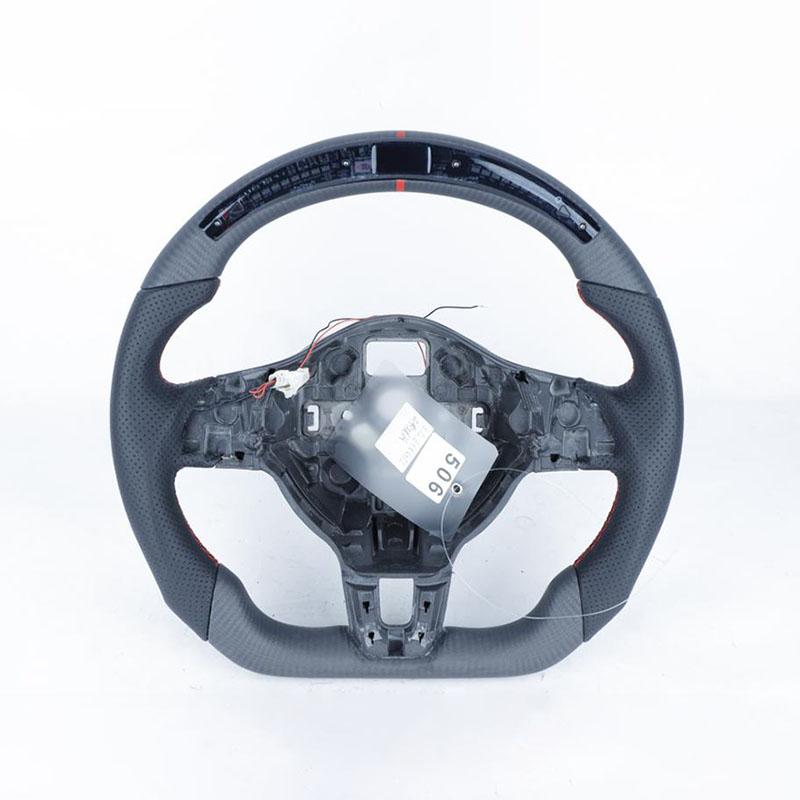 Pinalloy OEM Real Carbon Fiber Re-manufactured Multi Function LED Steering Wheel For VW MK6 GTI 2010-2014