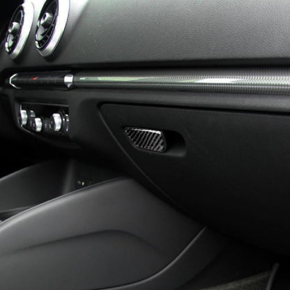 Carbon Fiber Passenger Seat Armrest Box Sticker For Audi A3 8V 2014 - 2019 - Pinalloy Online Auto Accessories Lightweight Car Kit 