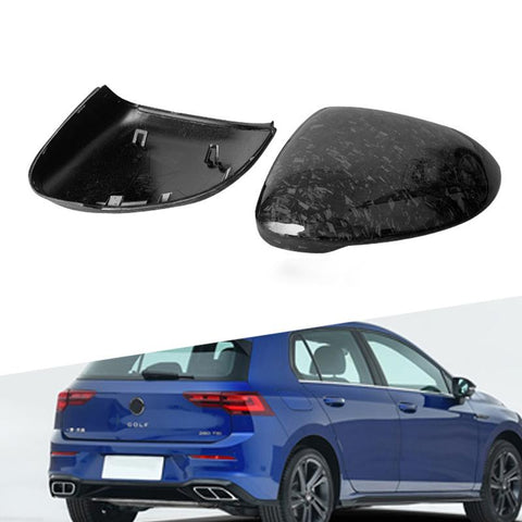 Pinalloy Regular Real Forged Carbon Fiber Made Side Door Mirror Cover Cap For Golf Mk8 2020+