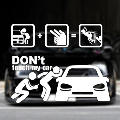 Pinalloy Gag Sticker "Don't Touch My Car"