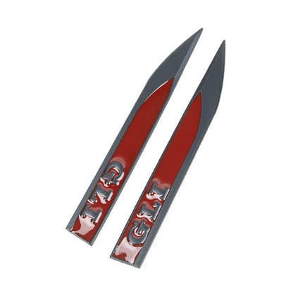 (Set of 2) Pinalloy Black and Red ABS Stickers Blade Side Mark Emblem with GLI Wording