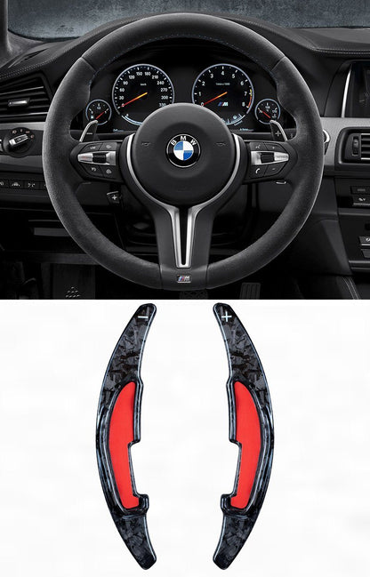 Pinalloy 100% Real Forged Carbon Fiber Paddle Shifter Extension For BMW M3 M4 M5 M6