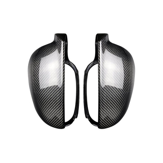 (Set of 2) Pinalloy Real Carbon Fiber Side Door Mirror Cover Trim For 2003-2009 MK5 VW Golf /GTI /R