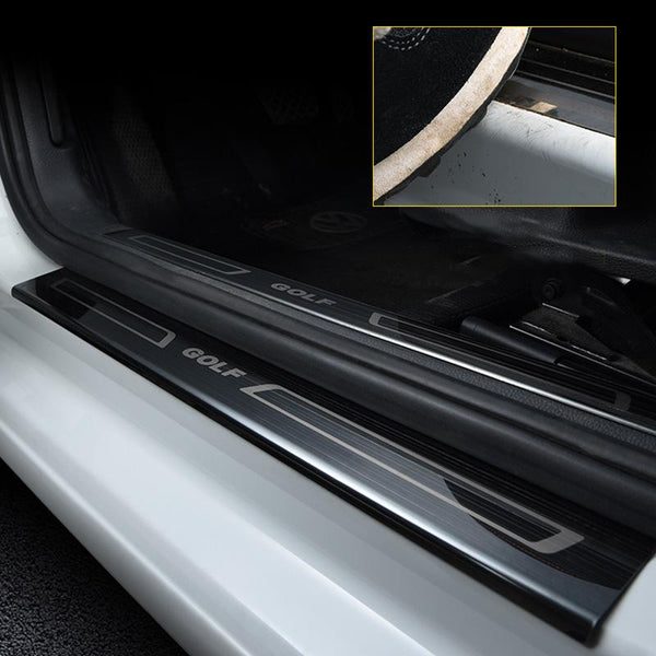 Car Door Non-Slip Kick Plates Pedal Cover for MK7 MK7.5 2014+