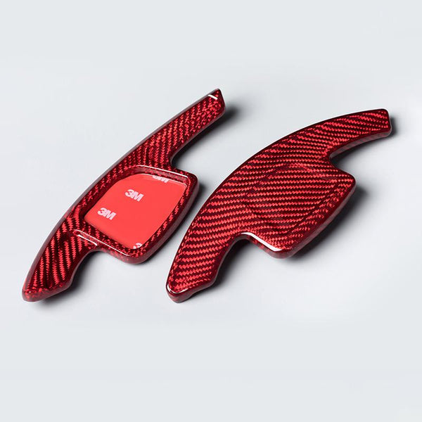 Pinalloy Carbon Fiber Made Paddle Shifter Extension for 2019 A7/ 2020 A4 A6/ 2021 A3L (Red)