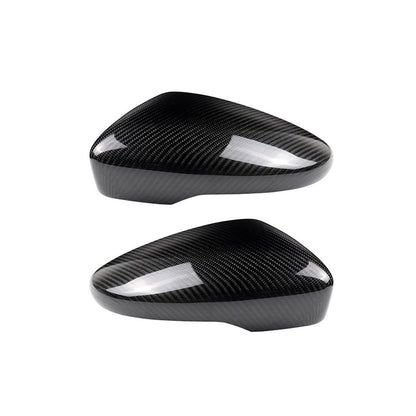 (Set of 2) Pinalloy Real Carbon Fiber Side Door Mirror Cover Trim For 2010-2014 MK6 VW Golf /GTI /R