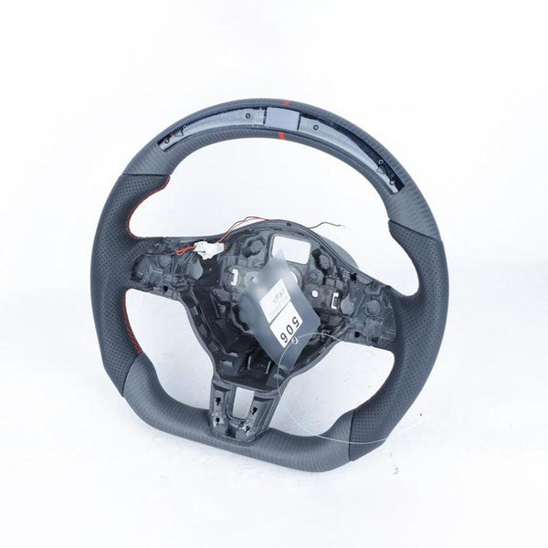 Pinalloy OEM Real Carbon Fiber Re-manufactured Multi Function LED Steering Wheel For VW MK6 GTI 2010-2014
