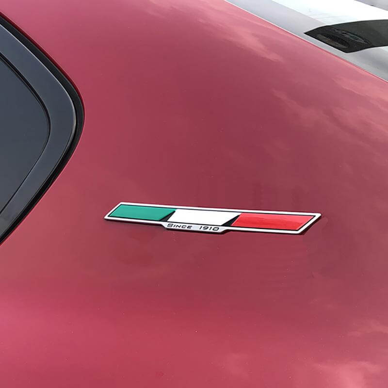 (Set of 2) Car 3D Italy Italian Flag Emblem Badge Decals Sticker for Alfa Romeo