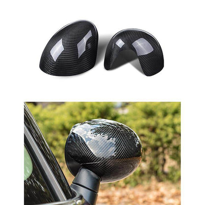 (Set of 2) Pinalloy Real Carbon Fiber Side Door Sick-ON Mirror Cover For F54(2015+)/ F55(2015+)/ F56(2014+)/ F57(2016+)/ F60(2017+)