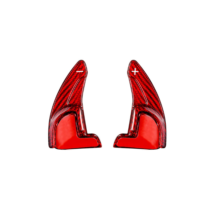Pinalloy Red Carbon Fiber Paddle Shift Extenders for Dodge (2019 Prior)