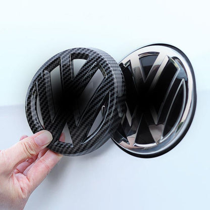 ABS Made Carbon Fiber Pattern Front and Rear Black Emblem Badge Stickers For MK7 MK7.5 Models